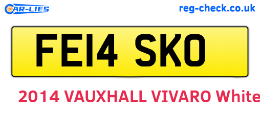 FE14SKO are the vehicle registration plates.