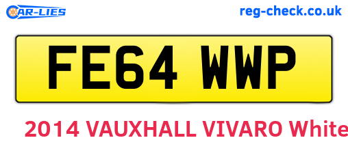 FE64WWP are the vehicle registration plates.