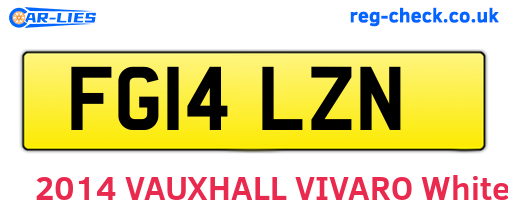 FG14LZN are the vehicle registration plates.