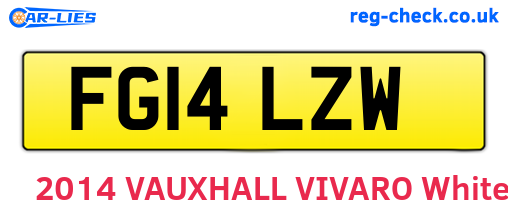 FG14LZW are the vehicle registration plates.