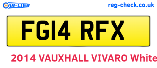 FG14RFX are the vehicle registration plates.