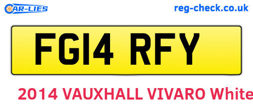 FG14RFY are the vehicle registration plates.