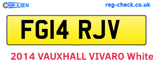 FG14RJV are the vehicle registration plates.