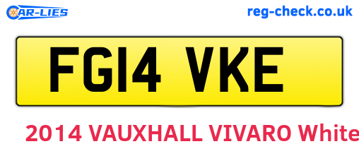 FG14VKE are the vehicle registration plates.