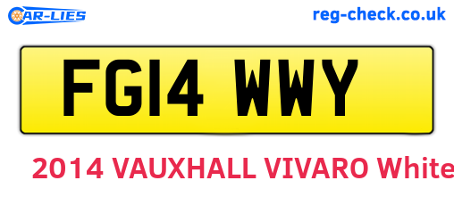 FG14WWY are the vehicle registration plates.
