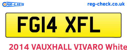 FG14XFL are the vehicle registration plates.