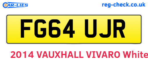 FG64UJR are the vehicle registration plates.