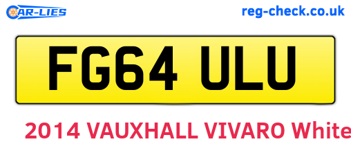 FG64ULU are the vehicle registration plates.