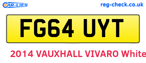 FG64UYT are the vehicle registration plates.