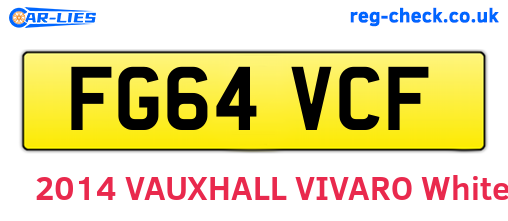 FG64VCF are the vehicle registration plates.
