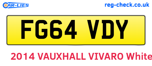 FG64VDY are the vehicle registration plates.