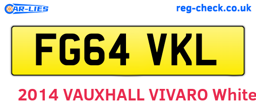 FG64VKL are the vehicle registration plates.