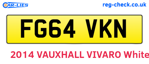 FG64VKN are the vehicle registration plates.