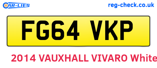 FG64VKP are the vehicle registration plates.