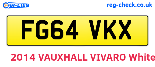 FG64VKX are the vehicle registration plates.