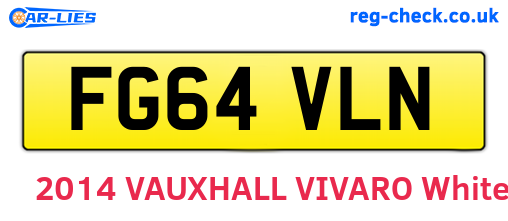 FG64VLN are the vehicle registration plates.