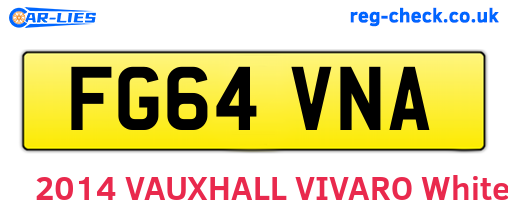 FG64VNA are the vehicle registration plates.