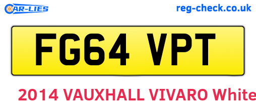 FG64VPT are the vehicle registration plates.