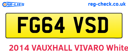 FG64VSD are the vehicle registration plates.