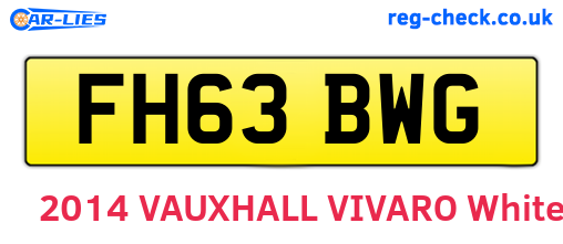 FH63BWG are the vehicle registration plates.