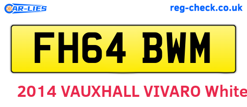 FH64BWM are the vehicle registration plates.