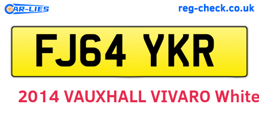 FJ64YKR are the vehicle registration plates.