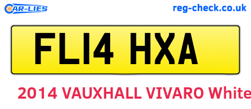 FL14HXA are the vehicle registration plates.