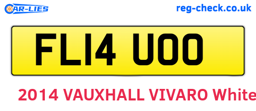 FL14UOO are the vehicle registration plates.