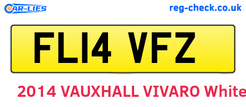 FL14VFZ are the vehicle registration plates.