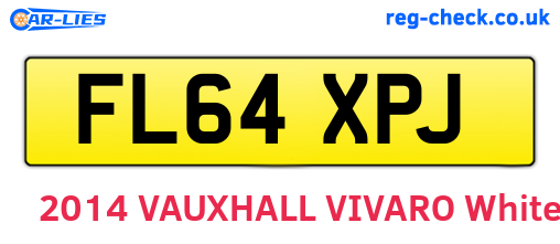 FL64XPJ are the vehicle registration plates.