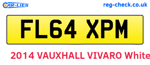 FL64XPM are the vehicle registration plates.