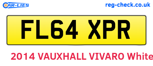 FL64XPR are the vehicle registration plates.