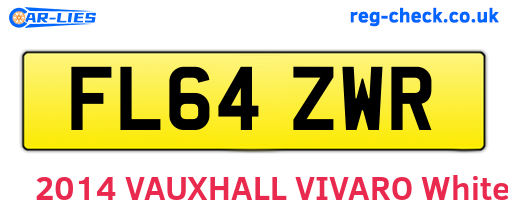 FL64ZWR are the vehicle registration plates.