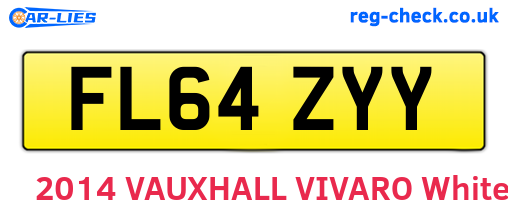 FL64ZYY are the vehicle registration plates.