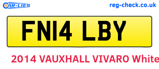 FN14LBY are the vehicle registration plates.