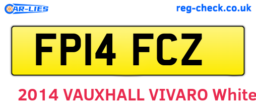 FP14FCZ are the vehicle registration plates.