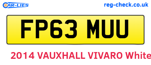 FP63MUU are the vehicle registration plates.
