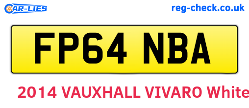 FP64NBA are the vehicle registration plates.