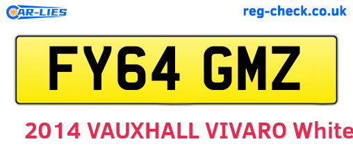 FY64GMZ are the vehicle registration plates.