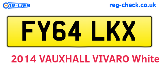 FY64LKX are the vehicle registration plates.