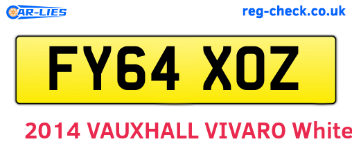 FY64XOZ are the vehicle registration plates.