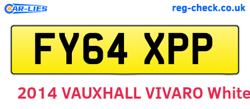 FY64XPP are the vehicle registration plates.