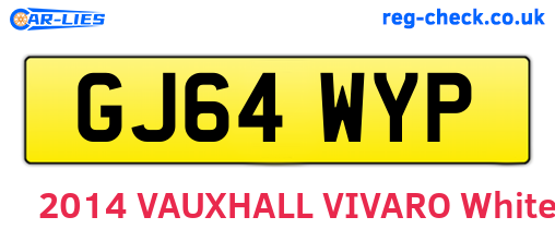 GJ64WYP are the vehicle registration plates.