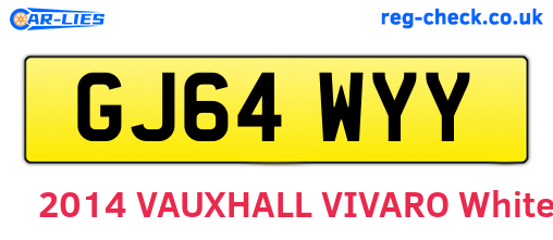 GJ64WYY are the vehicle registration plates.