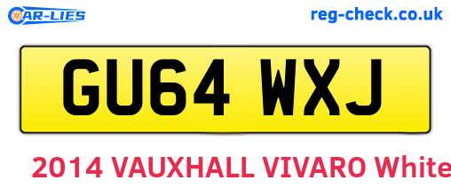 GU64WXJ are the vehicle registration plates.
