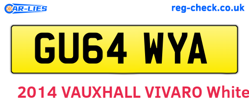 GU64WYA are the vehicle registration plates.