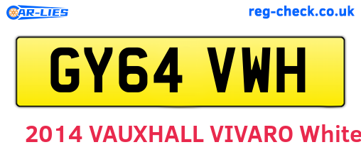 GY64VWH are the vehicle registration plates.