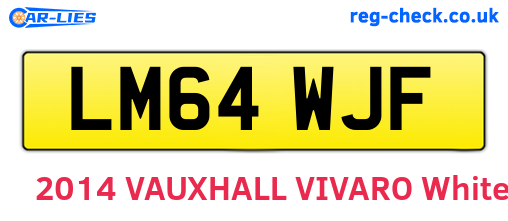LM64WJF are the vehicle registration plates.