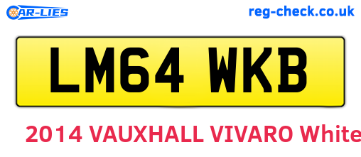 LM64WKB are the vehicle registration plates.