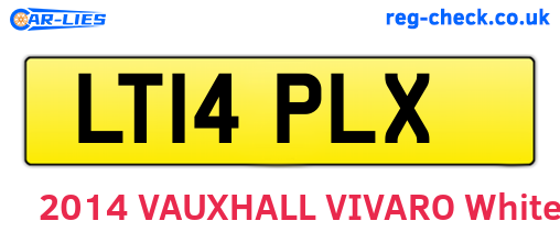LT14PLX are the vehicle registration plates.